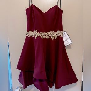 Burgundy dress